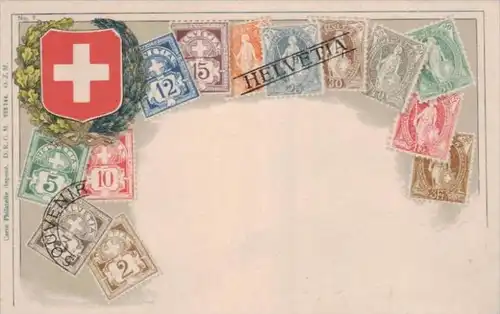 Briefmarken  -Schweiz .. - alte Karte  .. ( k9412) siehe scan