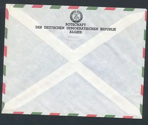 DDR- Dienst/Botschaft Algerien Beleg -HANDPOST sehr selten !! Bitte lesen..    (t4793 ) siehe Bild !
