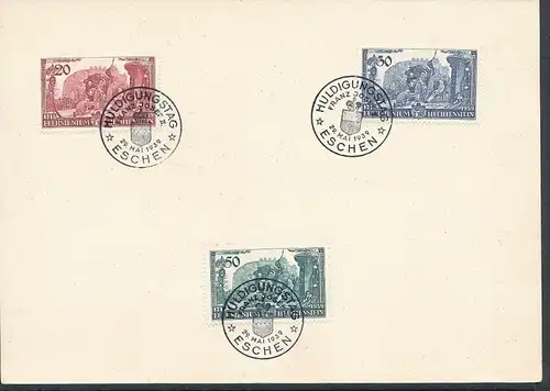 Liechtenstein -Stempel Blatt-FDC 180-82   (ze5936 ) siehe Bild !