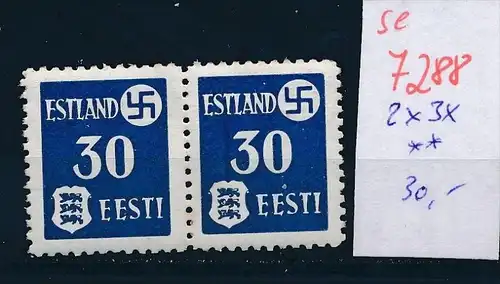 Estland  2X 3 x ** (se 7288 ) siehe Bild