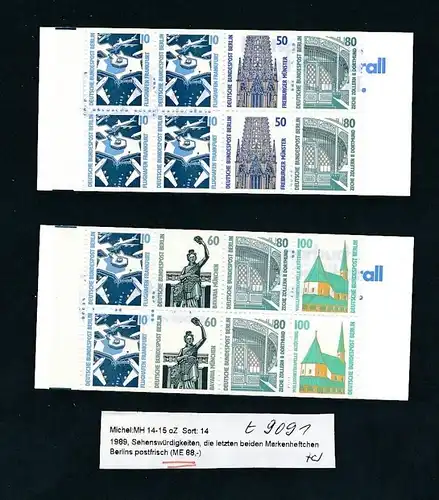 Berlin Marken Heft  14+15  ** 88,-&euro; Michel     ( t9091 ) siehe scan !