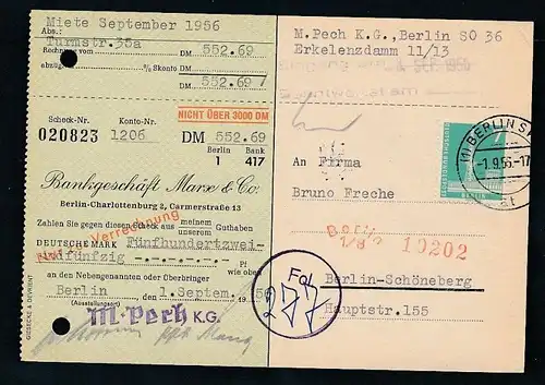 Berlin  Postscheck Karte   .(t5100  ) siehe scan