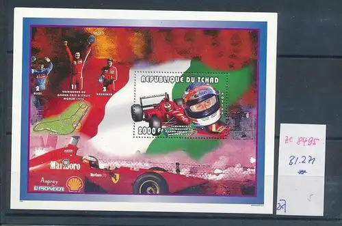 Formel 1-Michael Schumacher- Block Tschad    **  (ze8495 ) siehe scan