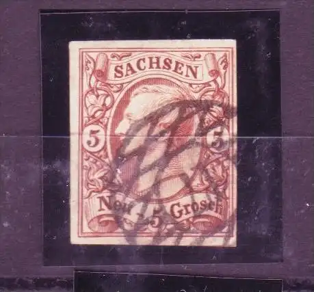 Sachsen  Johan  5 Groschen Nr. 12 e  geprüft ( p3490 ) siehe scan !