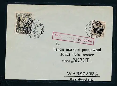 Warschau Stadtpost  - Beleg..... (oo1749  ) siehe scan