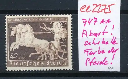 DR Nr.747  Abart Farbe (!)     **  (ee2275 ) siehe scan