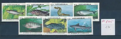 Fische-Nicaragua    ** Serie    (ee8105  ) siehe scan