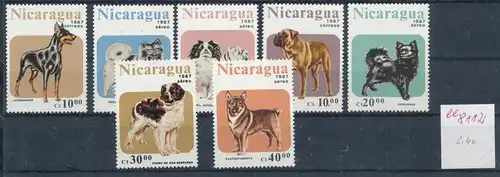 Hunde  -Nicaragua     ** Serie    (ee8112  ) siehe scan