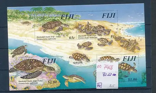 Schidkröten Fiji  Block   **   (oo7456  ) siehe scan