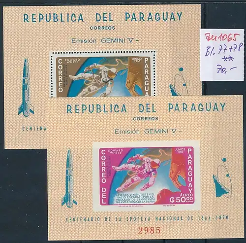 Paraguay Block  77-78   **   (zu1065  ) siehe scan