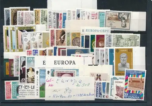 Thema-EUROPA  1980   Lot  **   (zu919  ) siehe scan