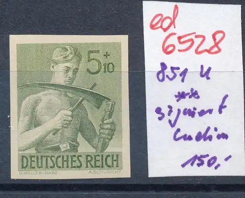 D.-Reich  Nr. 851 U  **....    (ed6528  ) siehe scan