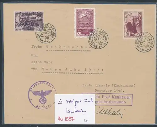 Kaukasien Feld Post Beleg -Briefvorderseite (zu1557  ) siehe scan