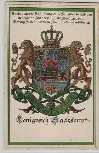 Sachsen Wappen  .....alte Karte    (ke8519  ) siehe scan