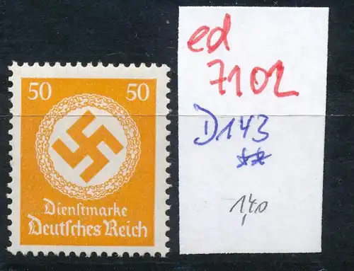 D.-Reich Nr.  D143  **..  (ed7102  ) siehe scan