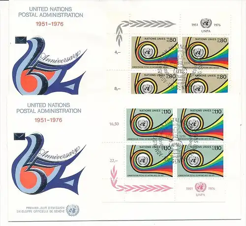 UNO  Genf -FDC  4x60-1 Tab.  (bc5989 ) siehe scan !!
