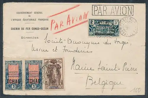 Frankreich -Tschad alter Luftpost Brief  (bc9619   ) siehe scan !
