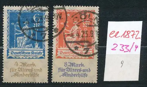 D.-Reich  Nr. 233-34  (ee1872  ) siehe scan