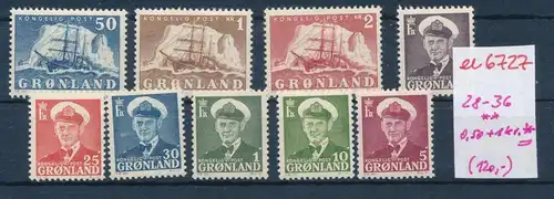Grönland Nr. 28-36 ** /2 Werte *   (ee6727  ) siehe scan