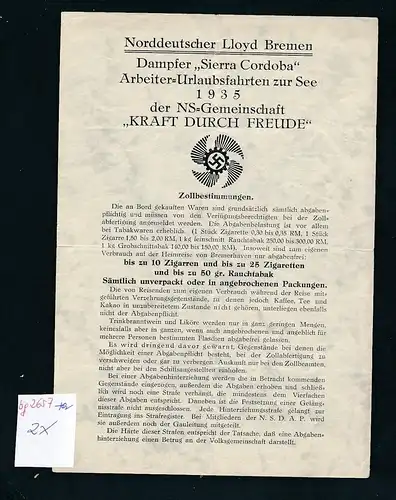 Zollbestimmung LLoyd Bremen -historische Schrift ...( bg2657  ) siehe scan