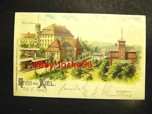 KIEL - Litho - Schloß, HALT GEGEN DAS LICHT - Transparent Card METEOR