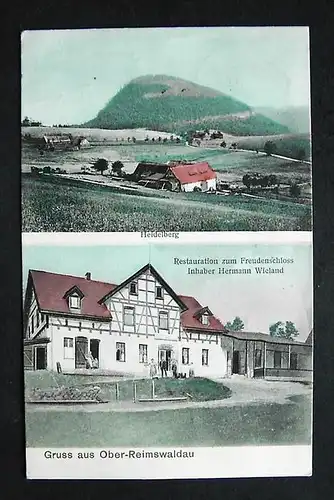 OBER-REIMSWALDAU Rybnica Lesna Waldenburg - z. B. Restauration - col. - 1914