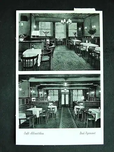 BAD PYRMONT - Café ALLEESTUBEN - innen - 1955