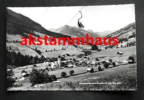 SAALBACH HINTERGLEMM Salzburg - Foto-AK - Talblick m. Berglift Sessellift