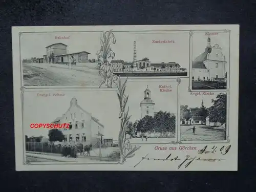 GÖRCHEN Miejska Górka Rawitsch Posen - z. B. Bahnhof gleiss. Zuckerfabrik - 1909