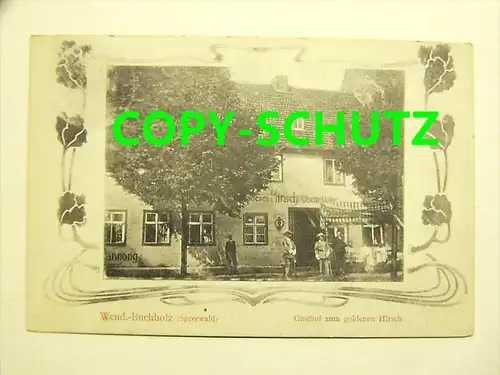 3463 WENDISCH BUCHHOLZ Spreewald Märkisch Buchholz - Gasthof z. gold. Hirsch