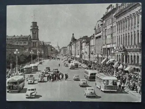 AUTOBUS - Russland Russia - Leningard -  Nevskij Prospekt - Autos O-Bus - ca. 1959