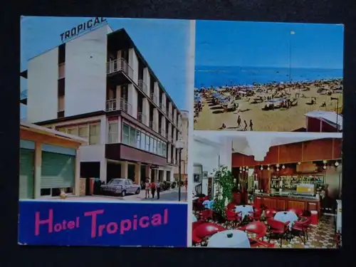 GATTEO MARE Forli-Cesena  Emilie Romagna -  Hotel TROPICAL + innen - Auto ! - 1978