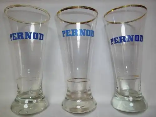 3 Pernod Gläser  60er Jahre