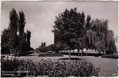 Foto Ansichtskarte Rorschach Parkanlage 1946