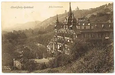 Ansichtskarte Radebeul Blick auf das Bilz-Sanatorium b Dresden 1917