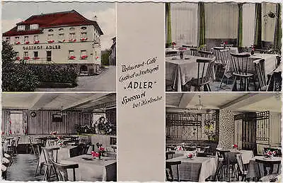 Ettlingen 4 Bild: Hotel Spessart Innen und außen b Karlsruhe  1964