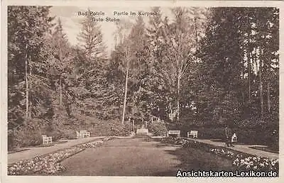 Bad Polzin Partie im Kurpark b Labes Schivelbein Ansichtskarte g1929