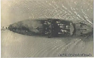 Blick auf Torpedo-Boot Kriegsmarine draufsicht Deutsches Reich Privatfoto 1917