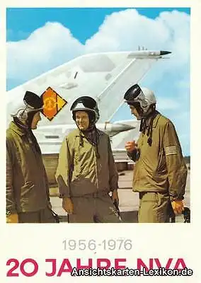 1956-1976 20 Jahre NVA Luftwaffe DDR Propaganda Ansichtskarte 1976