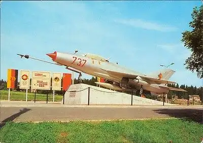 Morgenröthe Rautenkranz Jagdflugzeug MIG 21 F-13 der  NVA - DDR Kosmonaut 1983