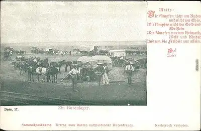 Ansichtskarte  Burenlager - Afrika (Africa) 1904