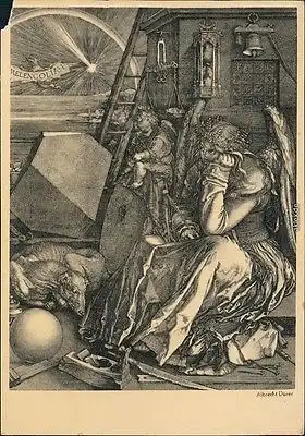 Ansichtskarte  Albrecht Dürer: Die Melancholie 1989