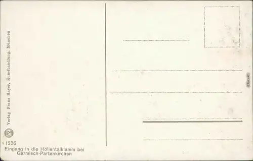 Ansichtskarte Grainau Höllentalklamm - Eingang mit Baude 1914