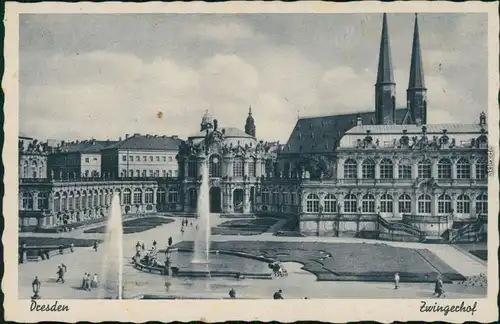 Ansichtskarte Innere Altstadt-Dresden Dresdner Zwinger 1932