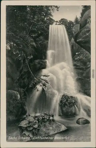 Ansichtskarte Lichtenhain Lichtenhainer Wasserfall 1953