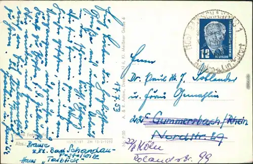 Pfaffendorf-Königstein (Sächsische Schweiz) Kletterer am Pfaffenstein  g1953