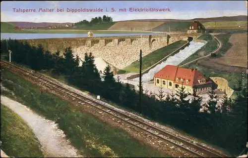 Ansichtskarte Dippoldiswalde Talsperre Malter 1915