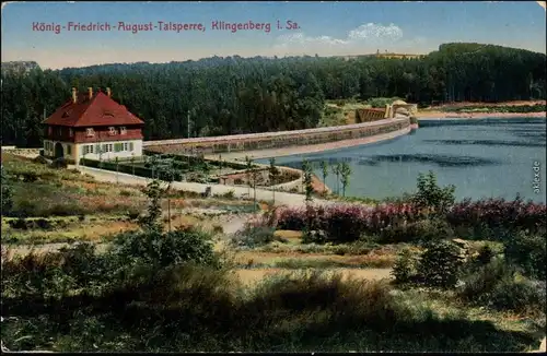 Ansichtskarte Klingenberg (Sachsen) König-Friedrich-August-Talsperre 1910