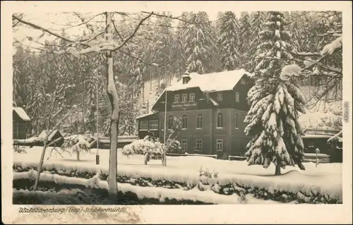 Ansichtskarte Waldbärenburg-Altenberg (Erzgebirge) Schäfermühle 1954