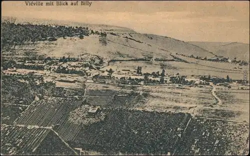 CPA Viéville Blick auf Billy 1917